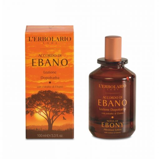 Accordo di Ebano Aftershave Lotion mit feinen Duftnoten von Grapefruit, Mandarine, Ebenholz und schwarzem Pfeffer